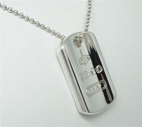 tiffany dog tag pendant